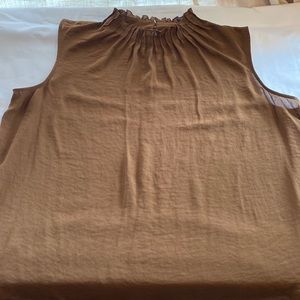 Worthington Size XL Brown Sleeveless Blouse